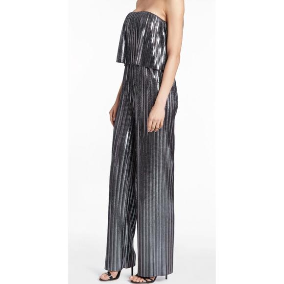 NEW AMANDA UPRICHARD collina jumpsuit in gunmetal - Picture 2 of 3